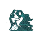 Aquarius neon zodiac icon