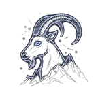 Capricorn neon zodiac icon