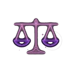 Libra neon zodiac icon