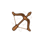 Sagittarius neon zodiac icon
