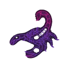 Scorpio neon zodiac icon