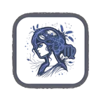 Virgo neon zodiac icon